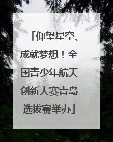 仰望星空、成就梦想！全国青少年航天创新大赛青岛选拔赛举办