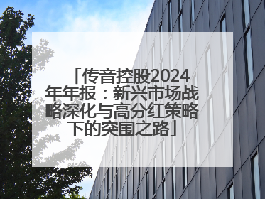 传音控股2024年年报：新兴市场战略深化与高分红策略下的突围之路