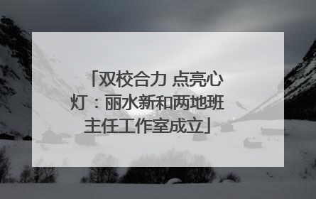 双校合力 点亮心灯：丽水新和两地班主任工作室成立