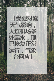 受强对流天气影响，大连机场多处漏水，现已恢复正常运行，气象台回应
