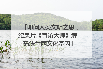 叩问人类文明之思，纪录片《寻访大师》解码法兰西文化基因