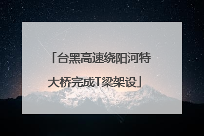台黑高速绕阳河特大桥完成T梁架设