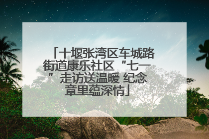 十堰张湾区车城路街道康乐社区“七一”走访送温暖 纪念章里蕴深情