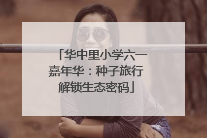 华中里小学六一嘉年华：种子旅行解锁生态密码