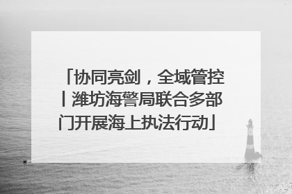 协同亮剑，全域管控丨潍坊海警局联合多部门开展海上执法行动