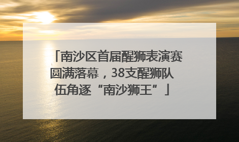 南沙区首届醒狮表演赛圆满落幕，38支醒狮队伍角逐“南沙狮王”