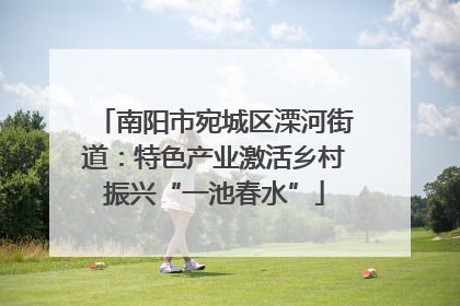 南阳市宛城区溧河街道：特色产业激活乡村振兴“一池春水”