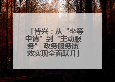 博兴：从“坐等申请”到“主动服务” 政务服务质效实现全面跃升