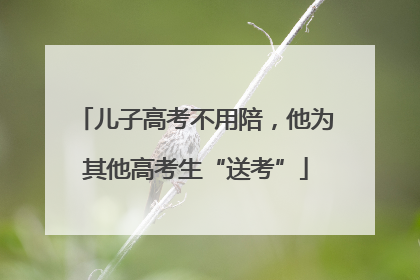 儿子高考不用陪，他为其他高考生“送考”