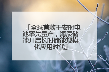 全球首款千安时电池率先量产，海辰储能开启长时储能规模化应用时代