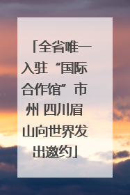 全省唯一入驻“国际合作馆”市州 四川眉山向世界发出邀约