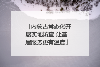 内蒙古常态化开展实地访查 让基层服务更有温度