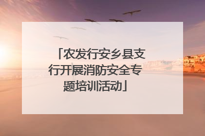 农发行安乡县支行开展消防安全专题培训活动