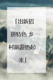 出新招 拼特色 乡村旅游热起来