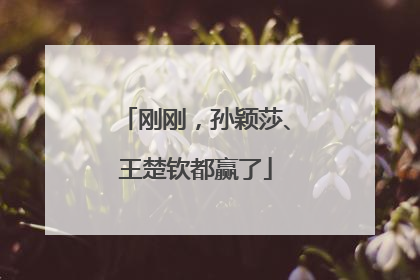 刚刚，孙颖莎、王楚钦都赢了