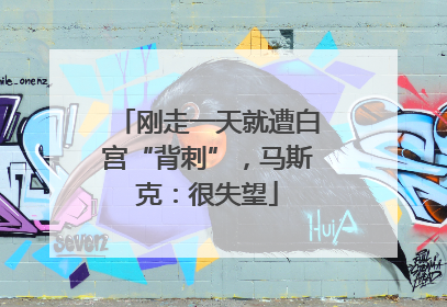 刚走一天就遭白宫“背刺”，马斯克：很失望