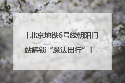 北京地铁6号线朝阳门站解锁“魔法出行”
