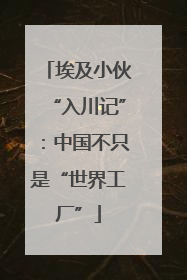 埃及小伙“入川记”：中国不只是“世界工厂”