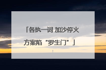 各执一词 加沙停火方案陷“罗生门”