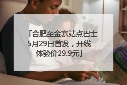 合肥至金寨站点巴士5月29日首发，开线体验价29.9元