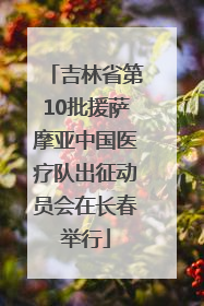 吉林省第10批援萨摩亚中国医疗队出征动员会在长春举行