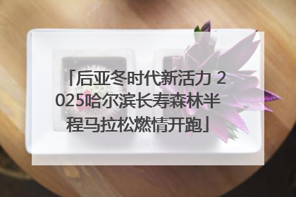 后亚冬时代新活力 2025哈尔滨长寿森林半程马拉松燃情开跑