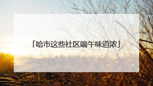 哈市这些社区端午味道浓