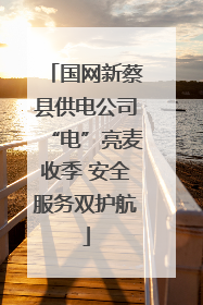 国网新蔡县供电公司“电”亮麦收季 安全服务双护航