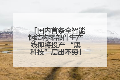 国内首条全智能钢结构零部件生产线即将投产 “黑科技”层出不穷