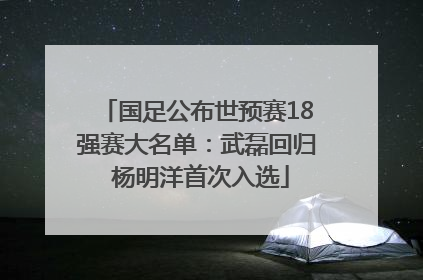 国足公布世预赛18强赛大名单：武磊回归 杨明洋首次入选