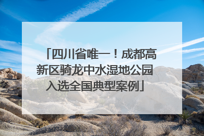 四川省唯一！成都高新区骑龙中水湿地公园入选全国典型案例