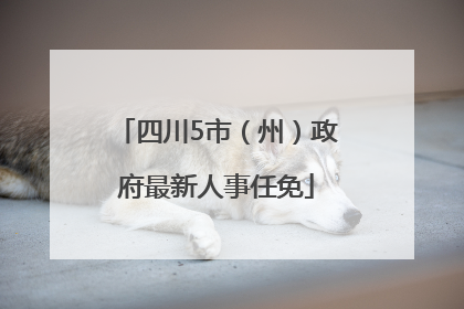 四川5市（州）政府最新人事任免