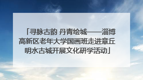 寻脉古韵 丹青绘城——淄博高新区老年大学国画班走进章丘明水古城开展文化研学活动