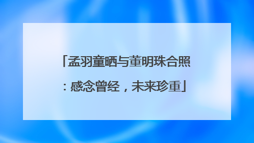 孟羽童晒与董明珠合照：感念曾经，未来珍重
