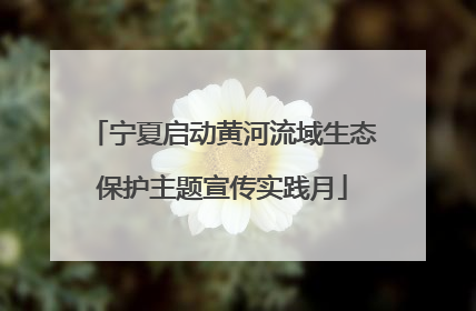 宁夏启动黄河流域生态保护主题宣传实践月