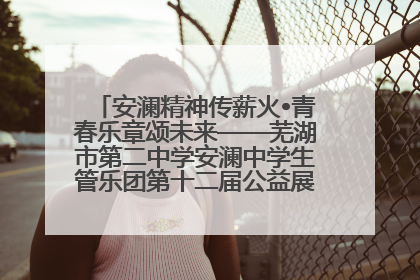 安澜精神传薪火•青春乐章颂未来——芜湖市第二中学安澜中学生管乐团第十二届公益展演圆满举行