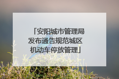 安阳城市管理局发布通告规范城区机动车停放管理