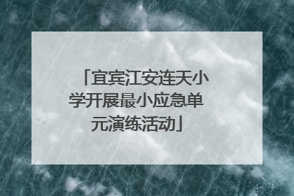 宜宾江安连天小学开展最小应急单元演练活动