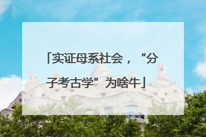 实证母系社会，“分子考古学”为啥牛