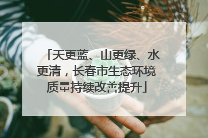 天更蓝、山更绿、水更清，长春市生态环境质量持续改善提升