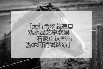 太行叠翠藏凉夏 戏水品艺享欢娱——石家庄这些出游地可消暑纳凉