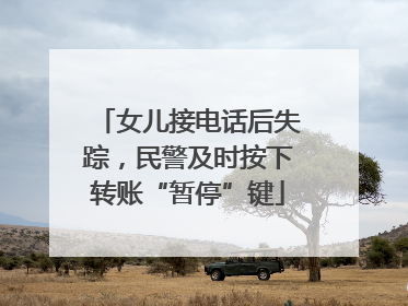 女儿接电话后失踪，民警及时按下转账“暂停”键