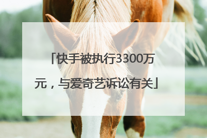 快手被执行3300万元，与爱奇艺诉讼有关