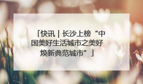快讯｜长沙上榜“中国美好生活城市之美好焕新典范城市”