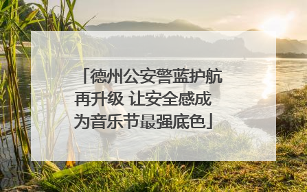 德州公安警蓝护航再升级 让安全感成为音乐节最强底色