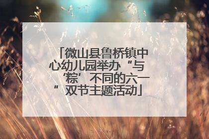 微山县鲁桥镇中心幼儿园举办“与‘粽’不同的六一”双节主题活动