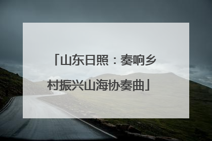 山东日照：奏响乡村振兴山海协奏曲