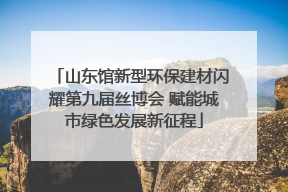 山东馆新型环保建材闪耀第九届丝博会 赋能城市绿色发展新征程