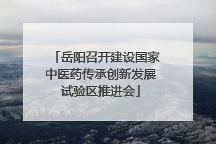 岳阳召开建设国家中医药传承创新发展试验区推进会