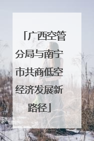 广西空管分局与南宁市共商低空经济发展新路径